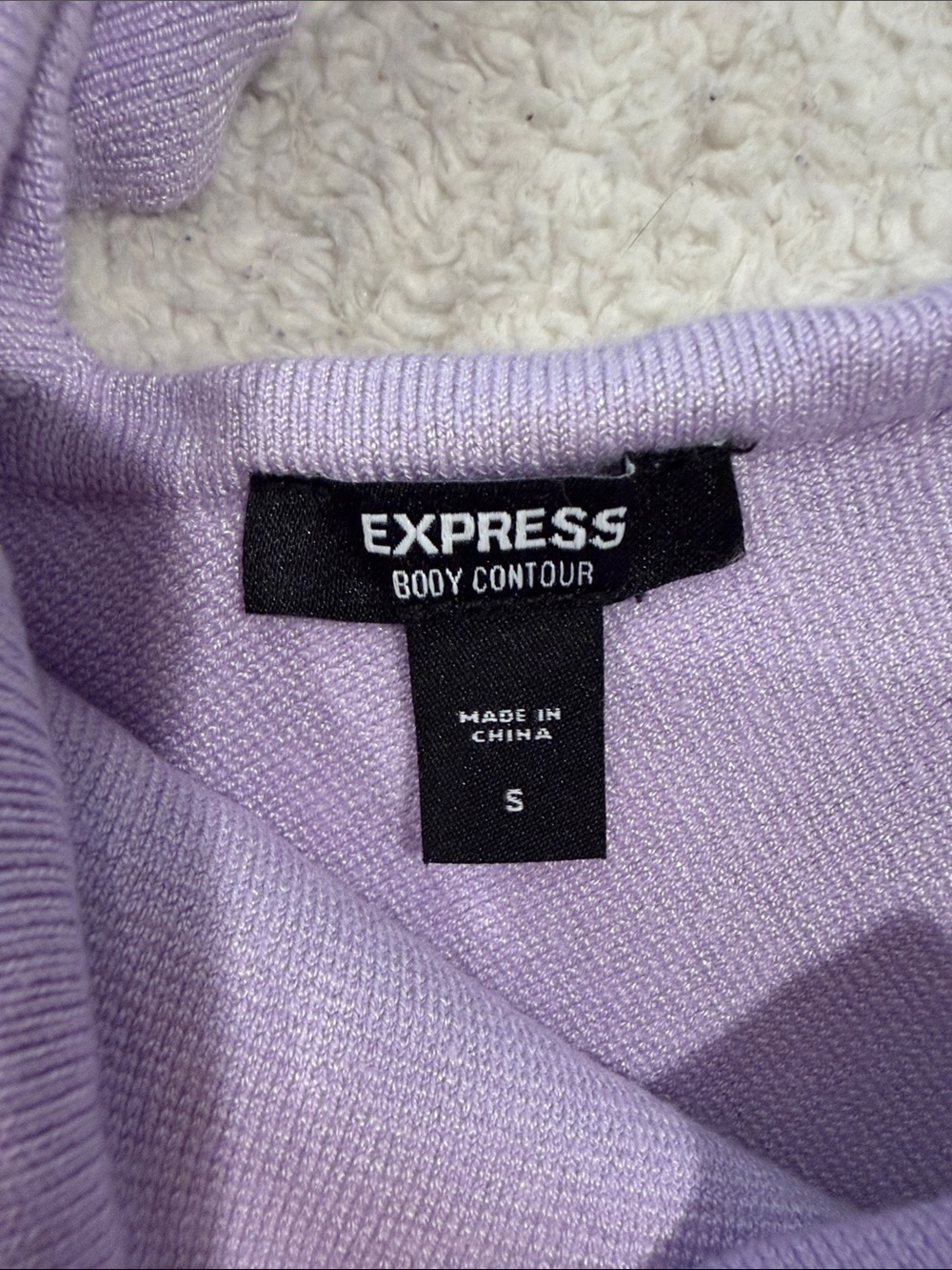 Express Lavender Ruffle V-Neck Tank - Picture 2 of 4